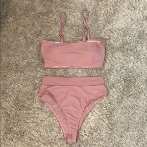 Nude Pink High Waisted Bikini